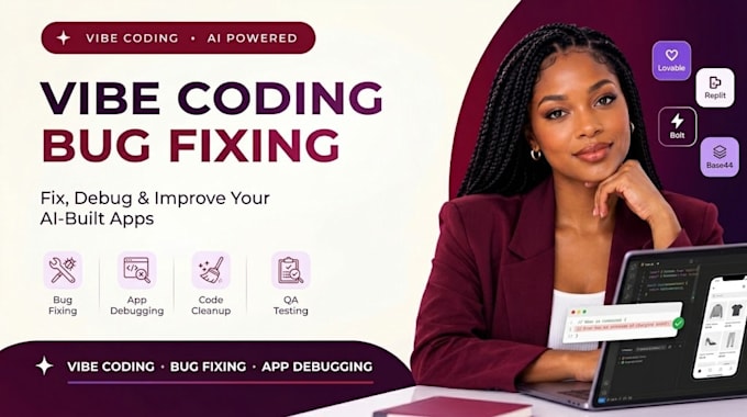 fix bugs in your vibe coded app using lovable replit bolt and base44 lovable ai