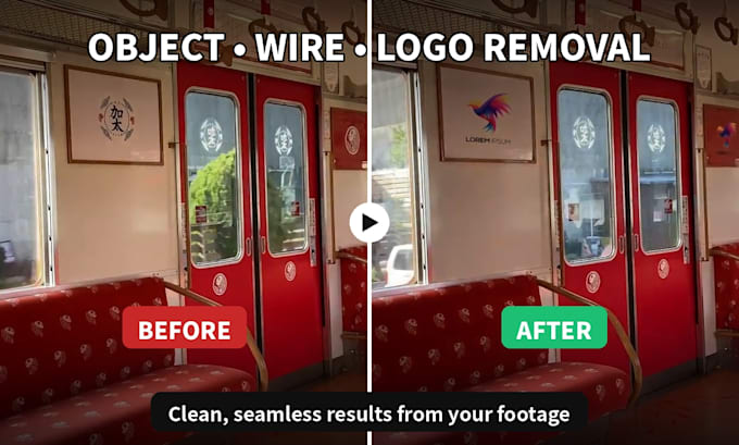 do video cleanup, object and wire removal