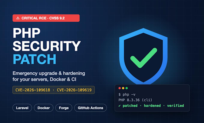 patch the critical PHP rce vulnerability cve 2026 109618 on your servers