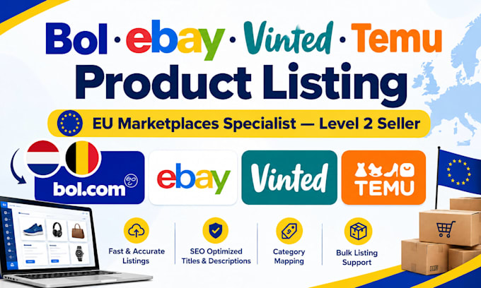 list products on bol, ebay, vinted and temu