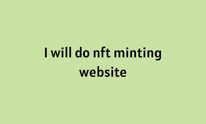 do nft minting website