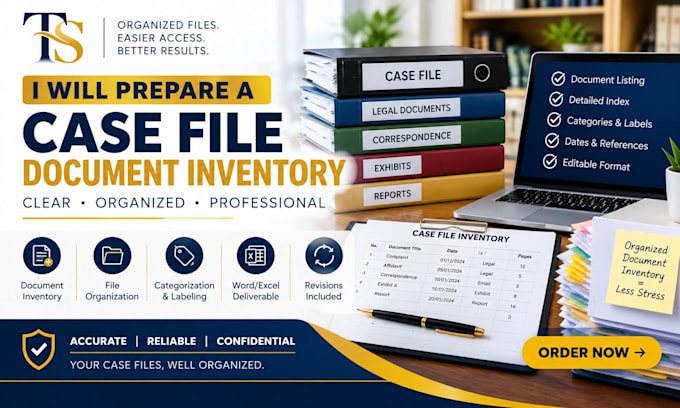 prepare a case file document inventory