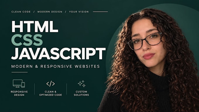 build a responsive website for your business with HTML, CSS and javascript