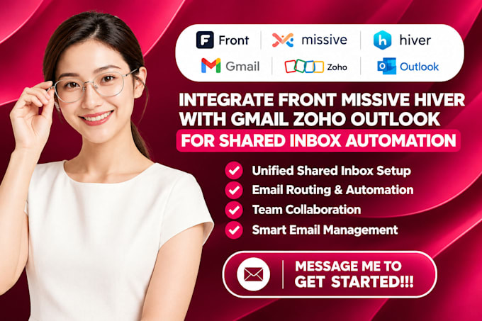 integrate front missive hiver with gmail zoho outlook for shared inboxautomation