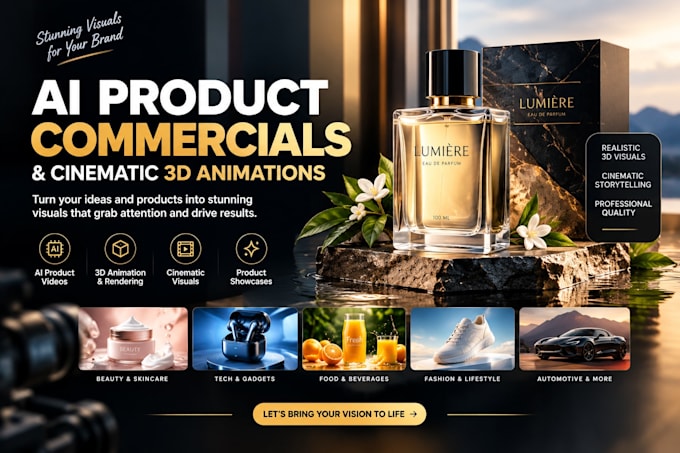 create 3d animation , 3d video ads, engaging product and ugc videos