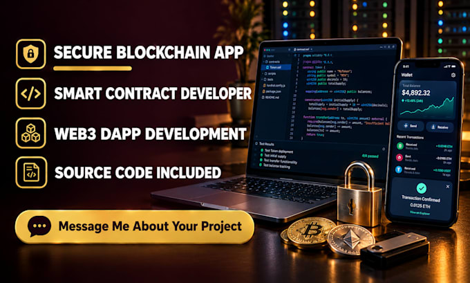 build secure blockchain app develop smart contract solidity web3 blockchain app