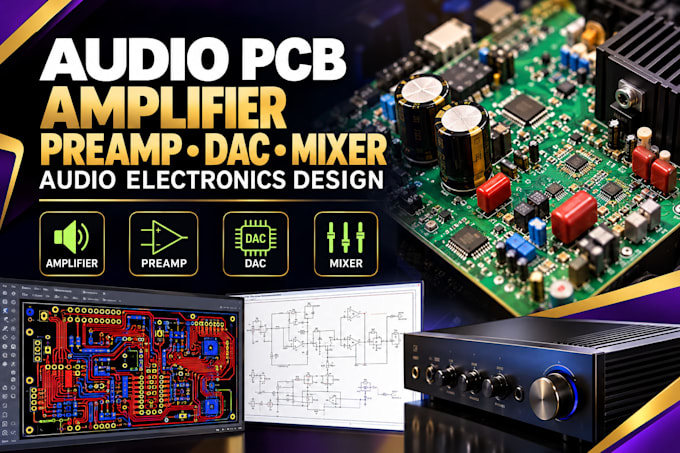 design audio pcb amplifier preamp dac mixer and audio electronics