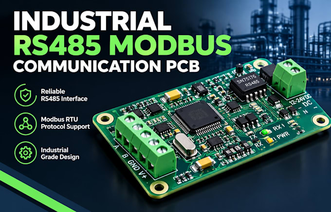design industrial rs485 modbus communication pcb