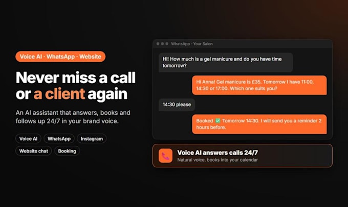 build an ai chatbot or voice ai receptionist