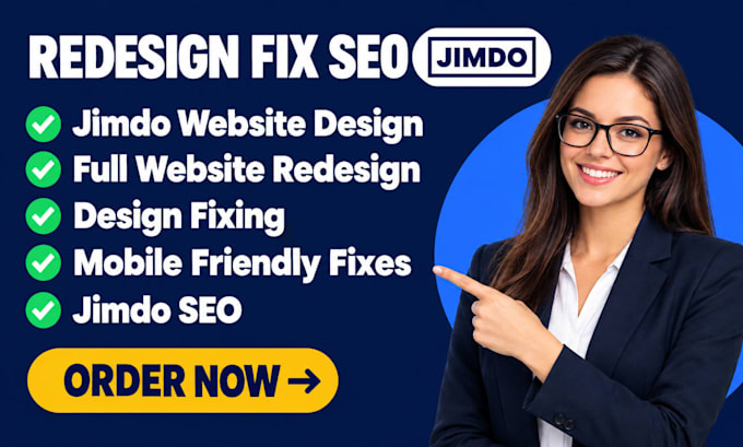 design jimdo website, jimdo website redesign, fix jimdo website and jimdo SEO