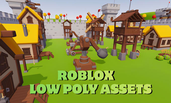 create custom roblox low poly game assets roblox 3d props character model