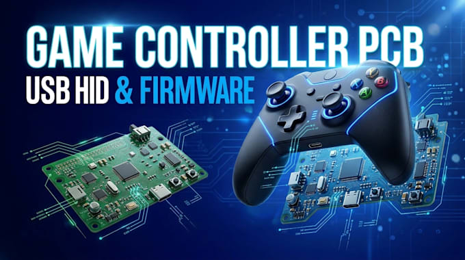 design usb game controller pcb with button mapping and embedded firmware