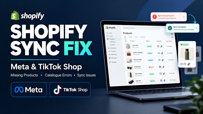 fix shopify meta and tiktok shop catalog sync errors