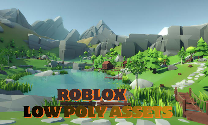 create roblox low poly trees and rocks roblox terrain map environment assets