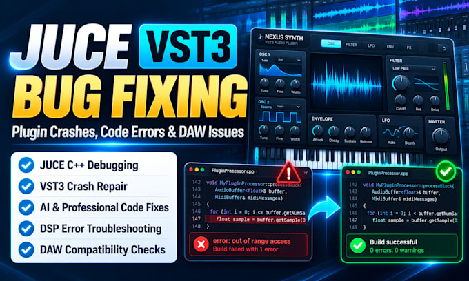 debug juce vst3 plugin bug fixing fix ai code crashes audio software errors daw