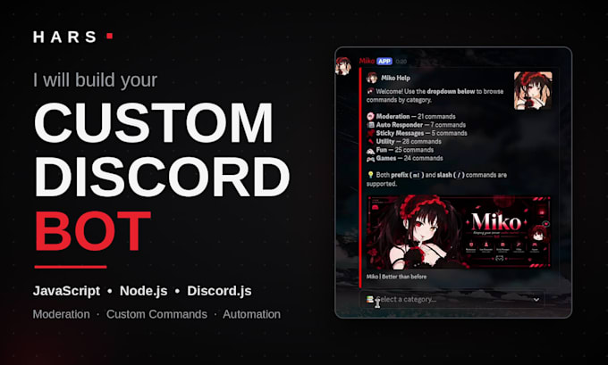 build a custom discord bot with nodejs and discordjs