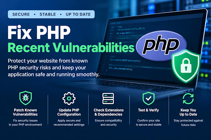 upgrade your PHP version and fix security vulnerabilities
