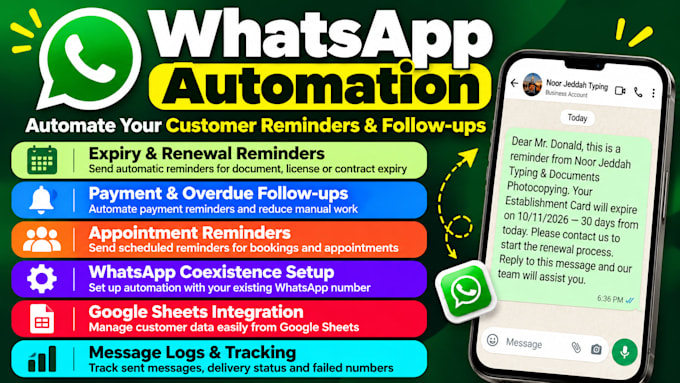 automate whatsapp expiry reminders using google sheets