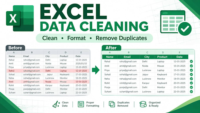 format, merge and organize excel data