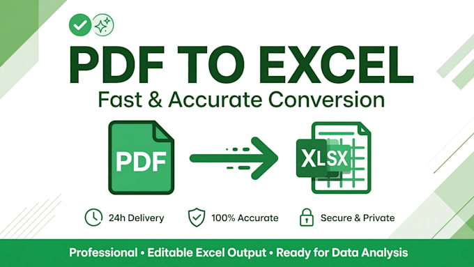 convert pdf and image to excel and data entry