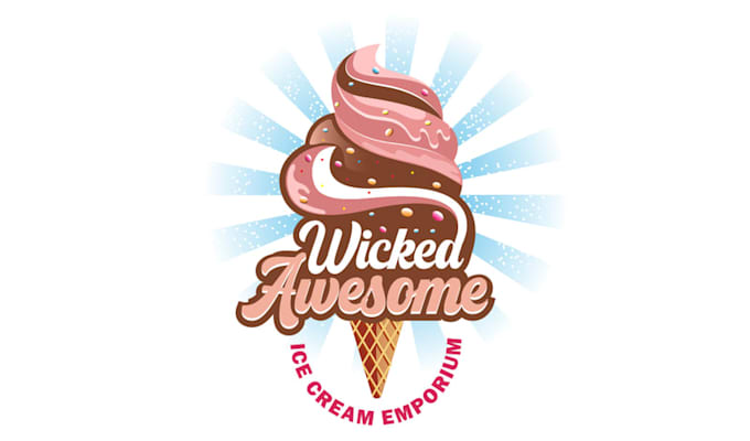 design attractive new ice cream shop logo