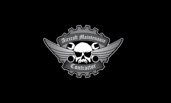 make aircraft maintenance contractor logo for mechanics