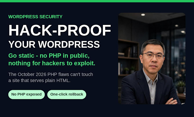 hackproof your wordpress by converting it to a static site