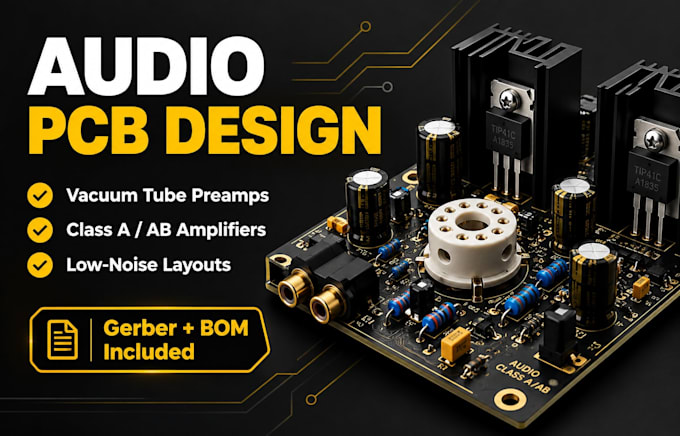 design tube preamp and class a ab audio amplifier pcbs