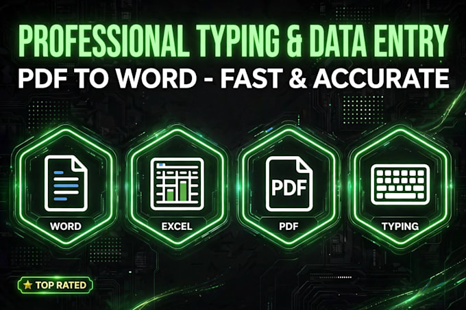 do fast typing data entry and pdf to work typing work