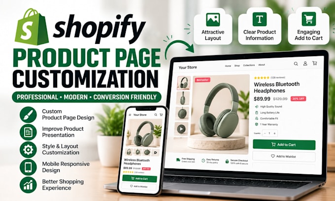 customize and redesign your shopify product page professionally