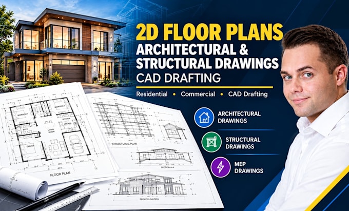 draw 2d floor plan architetural permit drawing and structural drawing in texas