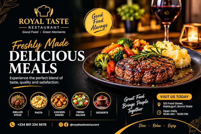 Design professional restaurant flyers and food promotional posters by ...