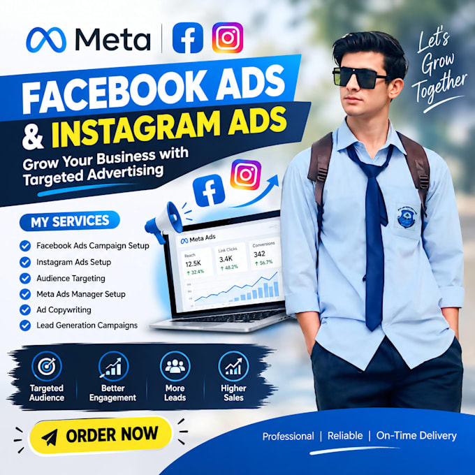 create facebook ads and instagram ads and campaigns