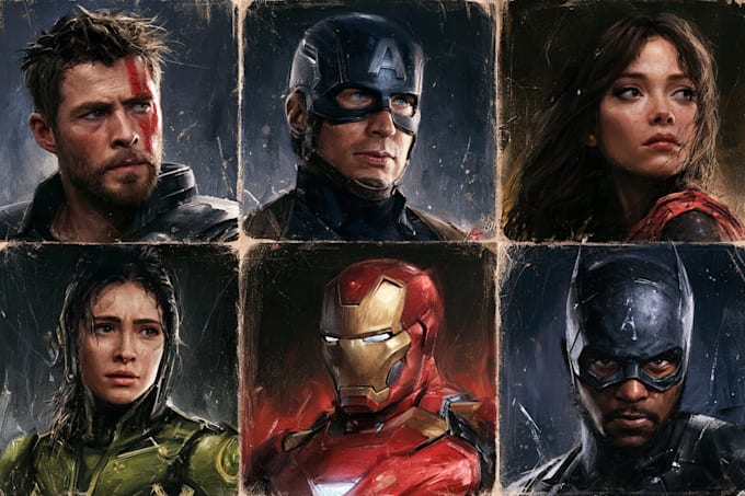 make a superhero portraits for you