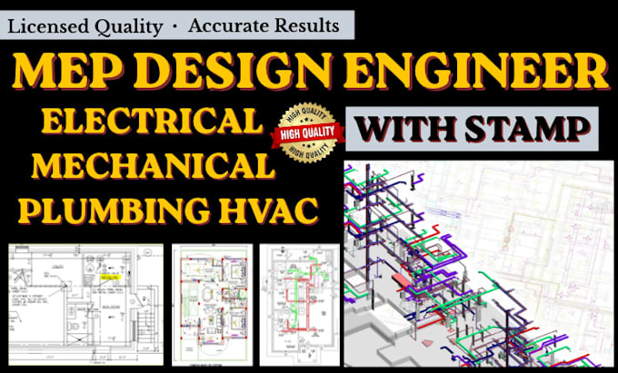 electrical drawing mechanical plumbing hvac mep plan city permit drawing