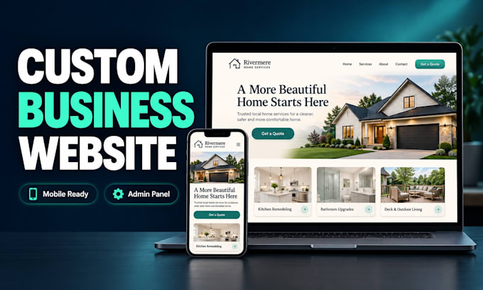 build a responsive business website with an admin panel