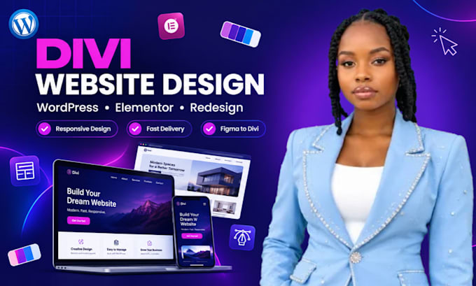 do divi theme installation and setup, redesign wordpress website with elementor