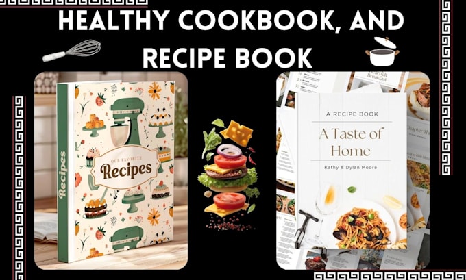 create healthy cookbook recipe book, meal plan, restaurant menu