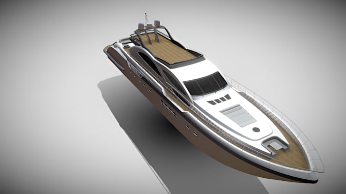 do 3d custom yacht modelling, catarman, boat exterior design rendering