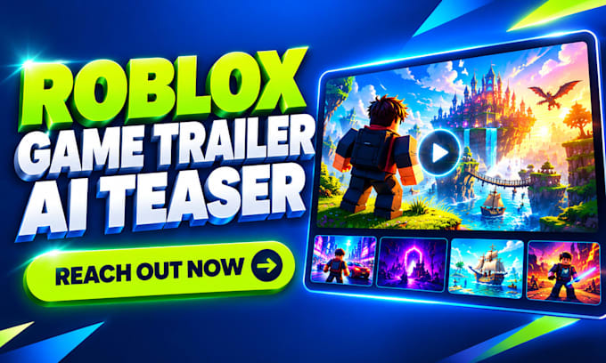create cinematic roblox game trailer ai teaser video game development promo