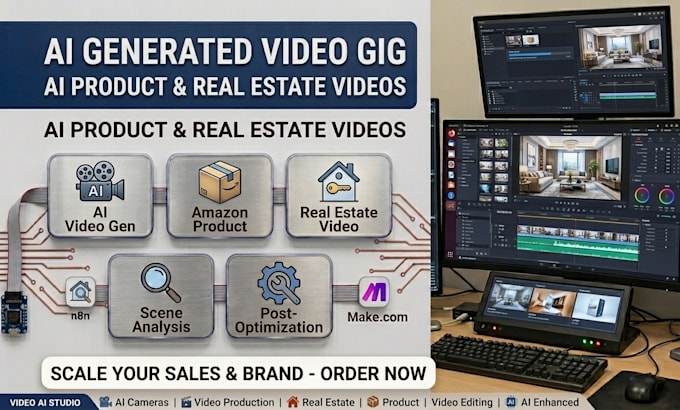 Create ai generated video brand ai product real estate video amazon ...