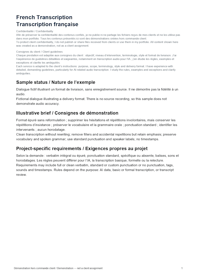 transcribe your french audio or video
