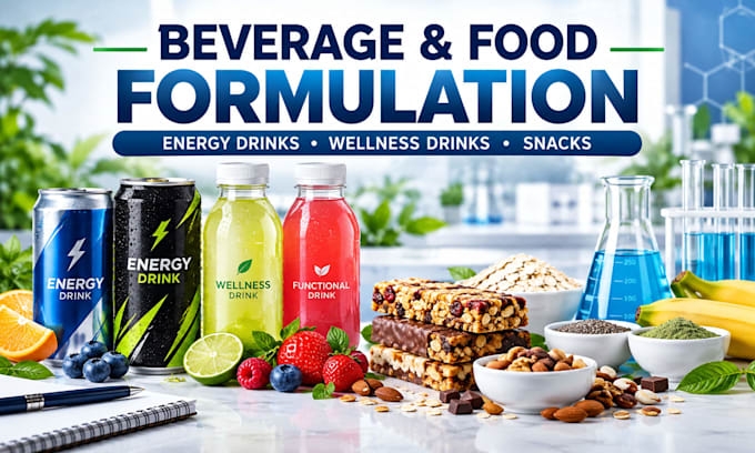 develop beverage formulations, energy drinks, wellness drinks and snack recipes