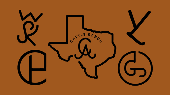 create western cattle brand logo design