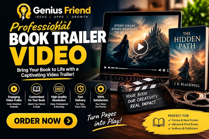 create a cinematic book trailer video for your book