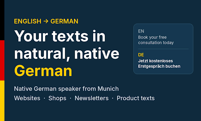 translate and localize your website, shop or product texts into german