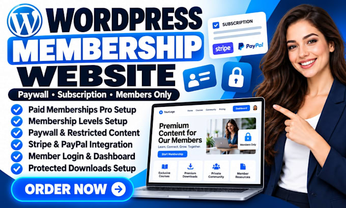 build wordpress paid membership pro paywall subscription website