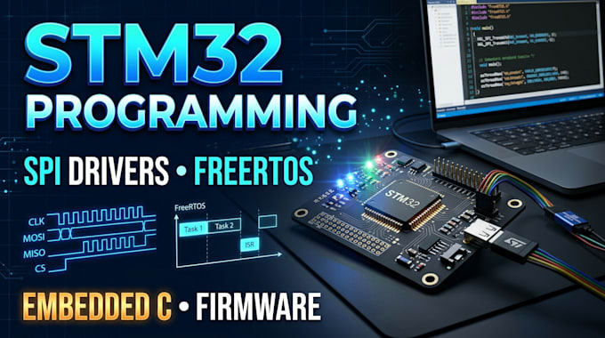 build stm32 firmware,microcontrollers with spi drivers and freertos applications