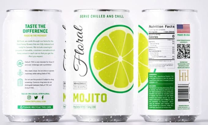 design premium can labels, bottle labels, beverage packaging