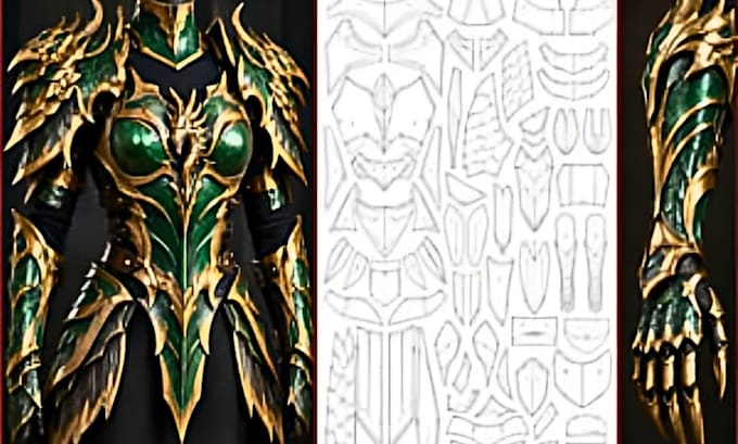 build custom eva foam cosplay armor wearable 3d cosplay models sewing pattern